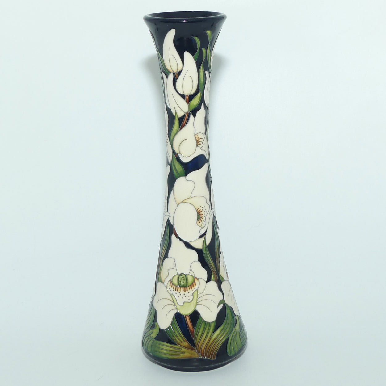 Moorcroft Buckingham Orchid 365/12 vase | NE #211 | Issued for QEII 90th Birthday | no box