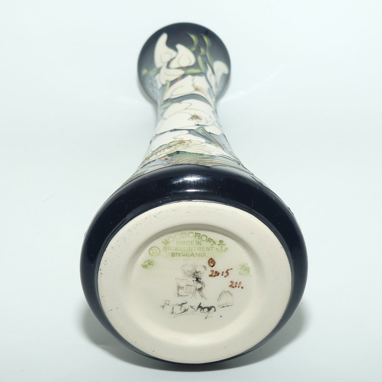 Moorcroft Buckingham Orchid 365/12 vase | NE #211 | Issued for QEII 90th Birthday | no box