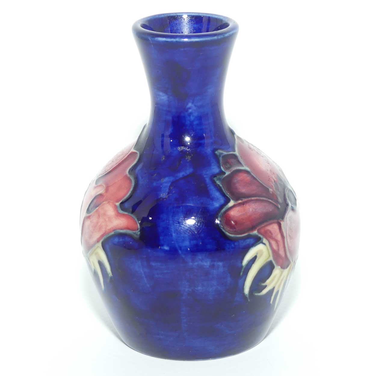 Walter Moorcroft Anemone on Blue ground bud vase