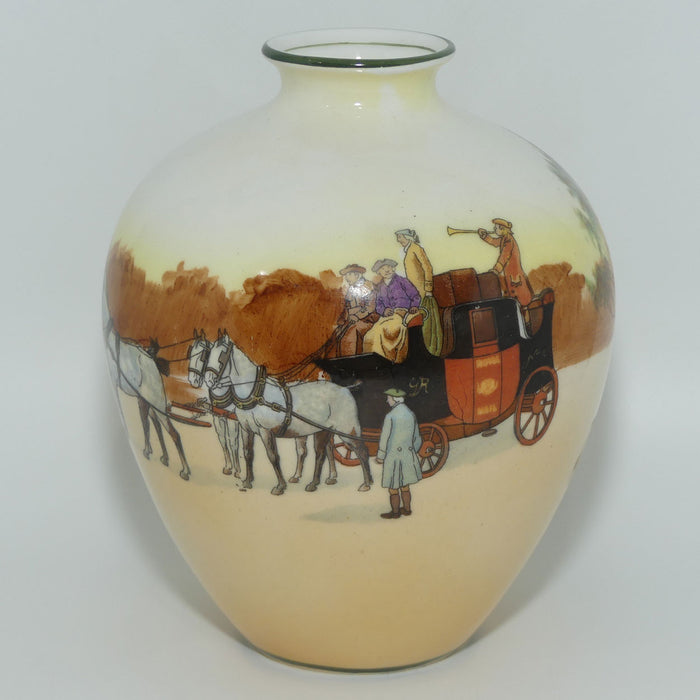 Royal Doulton Coaching Days bulbous vase E3804