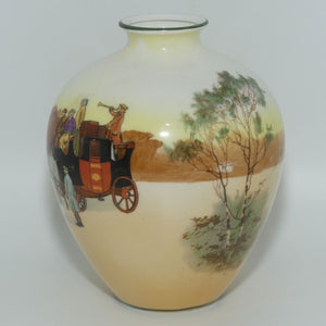 Royal Doulton Coaching Days bulbous vase E3804