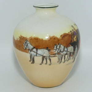 Royal Doulton Coaching Days bulbous vase E3804