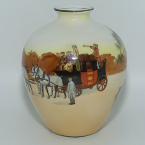 Royal Doulton Coaching Days bulbous vase E3804