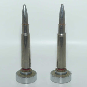 Pair of Trench Art Bullet paperweights