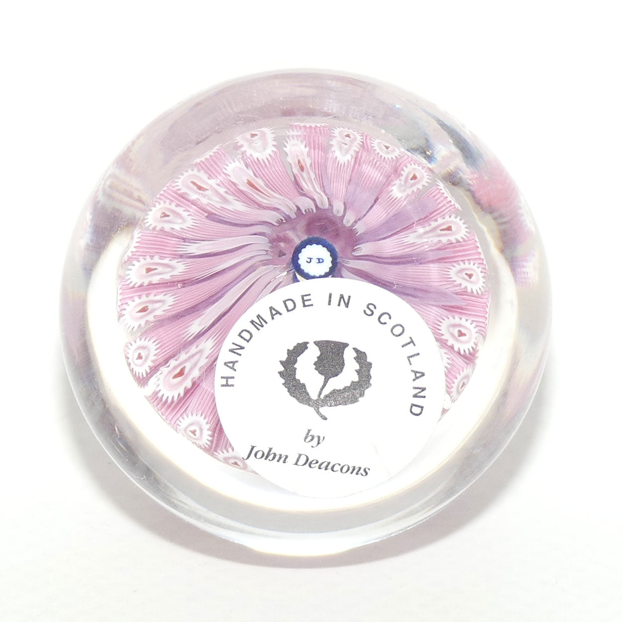 John Deacons Scotland Millefiori Bunch of Hearts Ultra Mini paperweight
