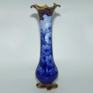 Doulton Burslem classical Blue and White floral vase | Art Nouveau shape