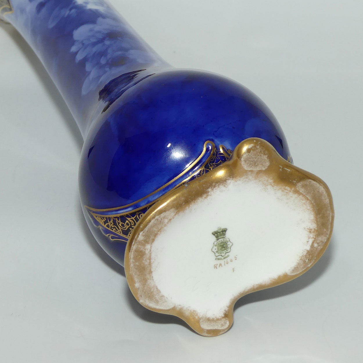 Doulton Burslem classical Blue and White floral vase | Art Nouveau shape