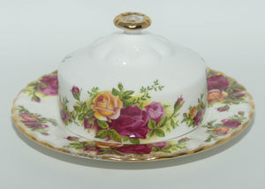 Royal Albert Bone China England Old Country Roses butter dish and cover | early stamp
