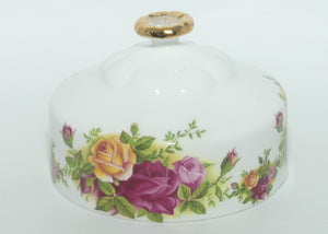 Royal Albert Bone China England Old Country Roses butter dish and cover | early stamp