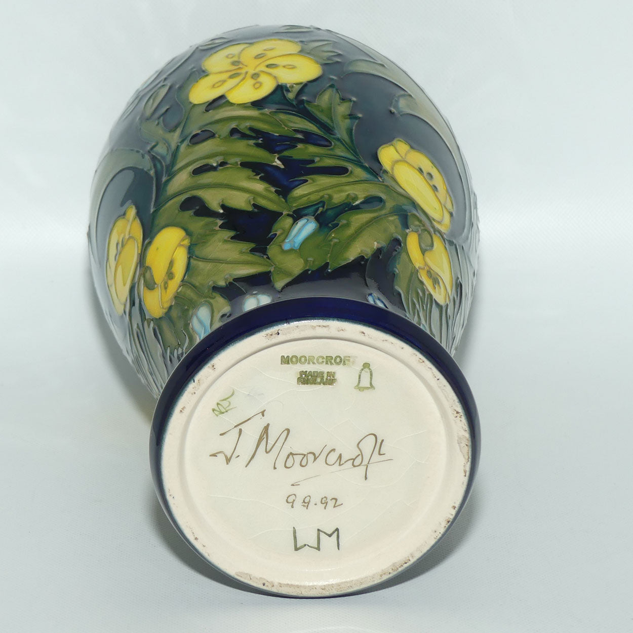 Moorcroft Buttercup 46/10 vase | signed J Moorcroft