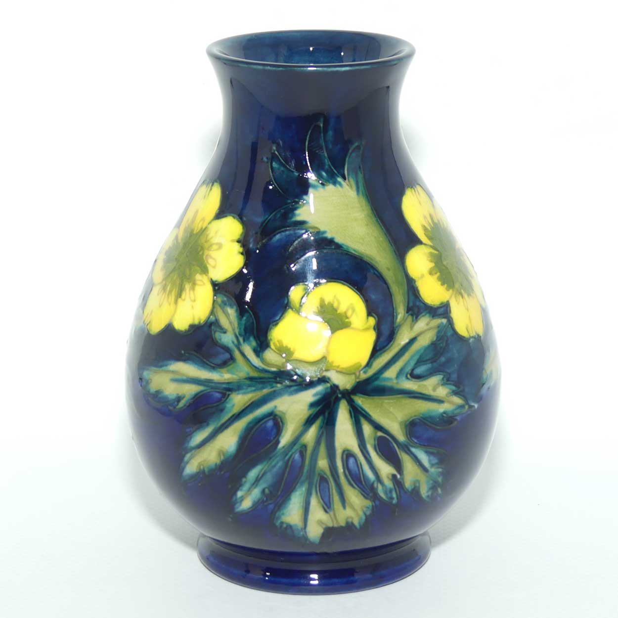 Moorcroft Buttercup 7/5 vase | signed J Moorcroft | boxed