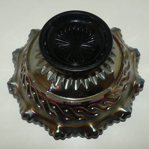 australian-carnival-glass-dark-butterfly-and-bower-footed-bowl