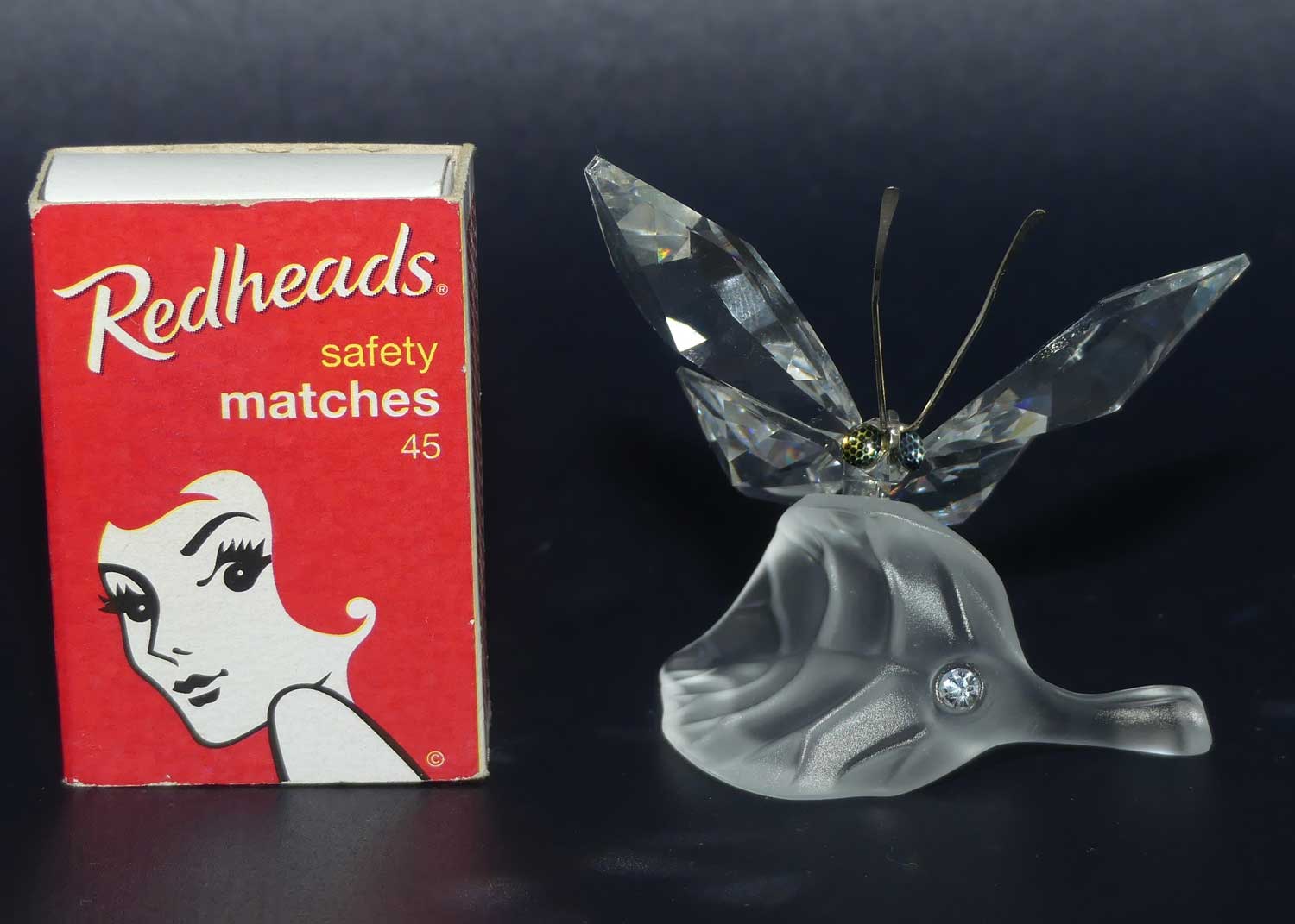 Swarovski Crystal #182920 | Butterfly on Leaf | no box