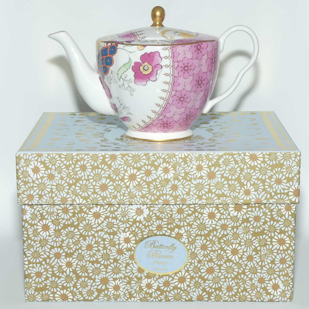 Wedgwood Bone China Butterfly Bloom | Pink | Tea Pot 375ml | boxed