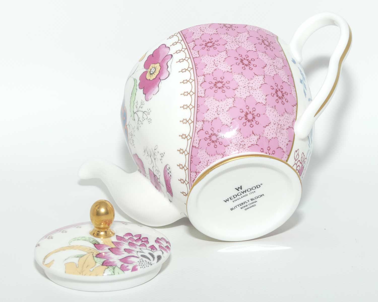 Wedgwood Bone China Butterfly Bloom | Pink | Tea Pot 375ml | boxed