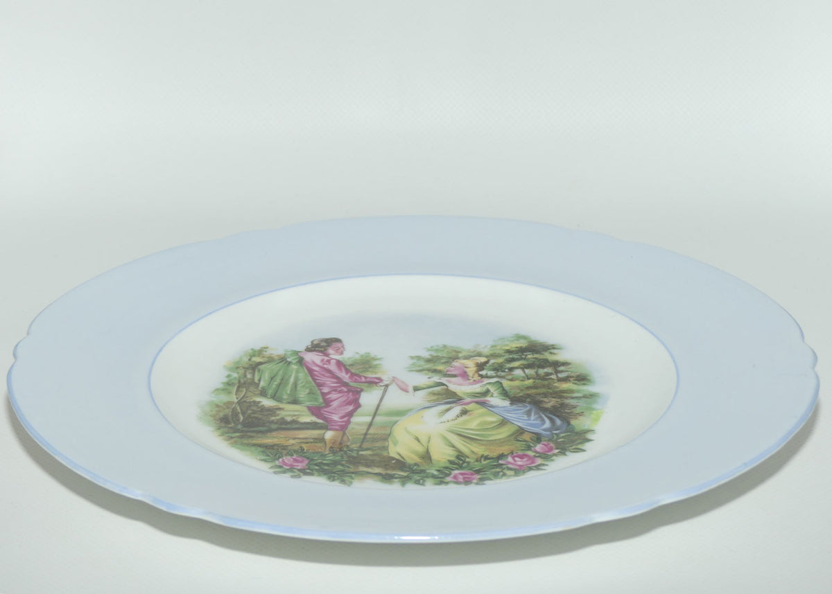 Shelley England Courting Scene Cameo plate | Blue border