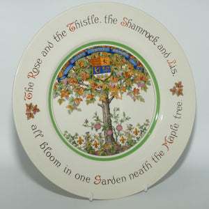 Royal Doulton Canada | Great Migration of Canada | Coat of Arms plate | A Mari usque ad mare | Rose Thistle Shamrock and Lis