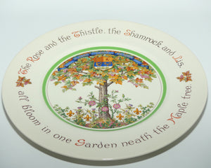 Royal Doulton Canada | Great Migration of Canada | Coat of Arms plate | A Mari usque ad mare | Rose Thistle Shamrock and Lis