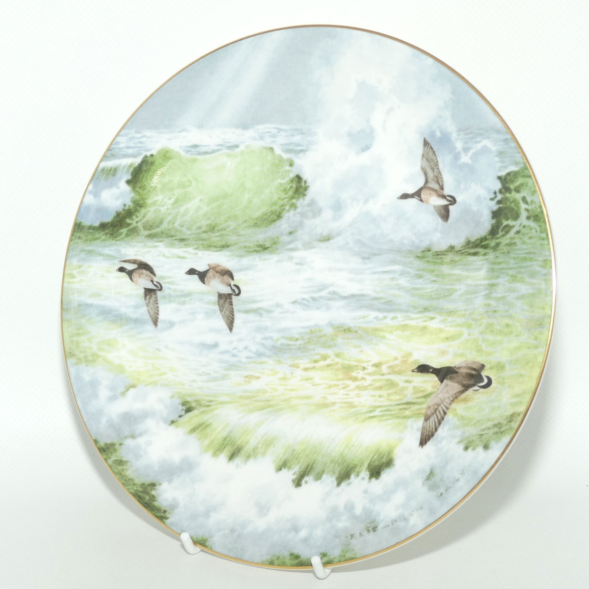 Royal Doulton picture plate by Elizabeth Gray | Waterside series | Canadian Geese