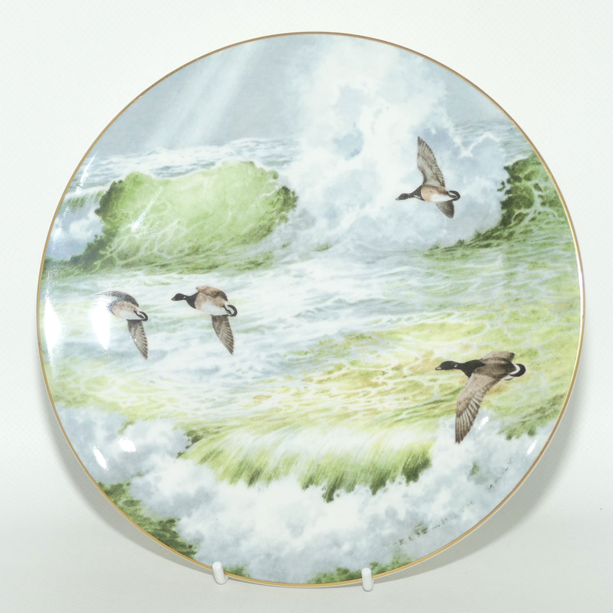 Royal Doulton picture plate by Elizabeth Gray | Waterside series | Canadian Geese