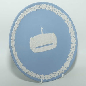 Wedgwood Jasper | Australian Capital Cities | White on Pale Blue | Canberra plate | 16.5cm | box + Cert