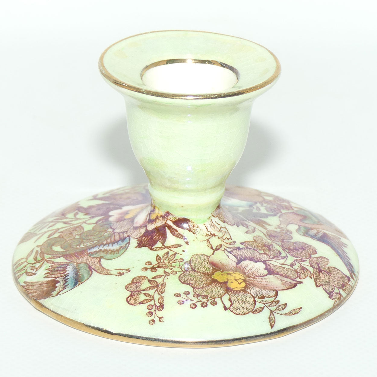 Maling Lustre Green Azalea candleholder