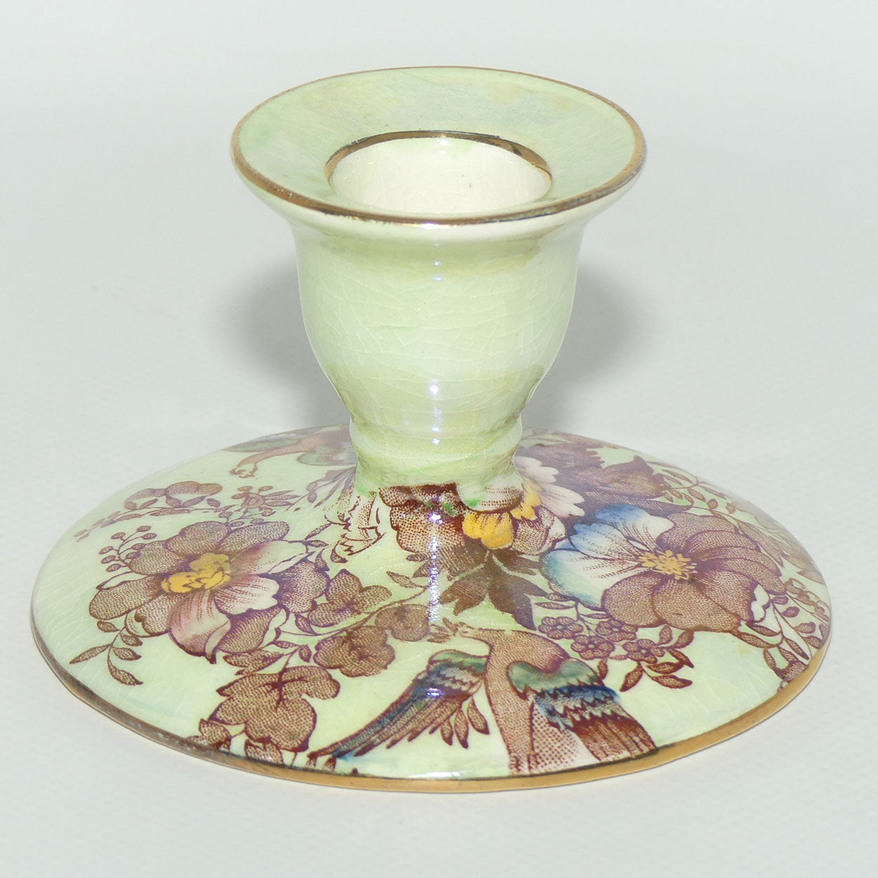 Maling Lustre Green Azalea candleholder