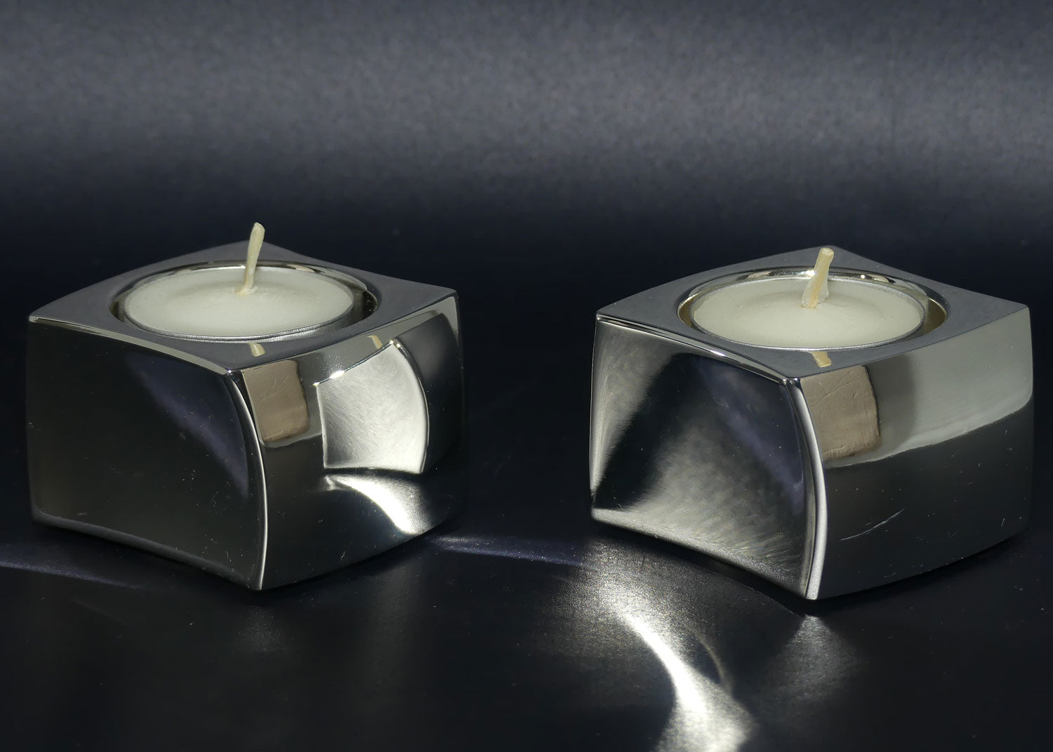 Wedgwood Capri pair of tea light candle holders | boxed