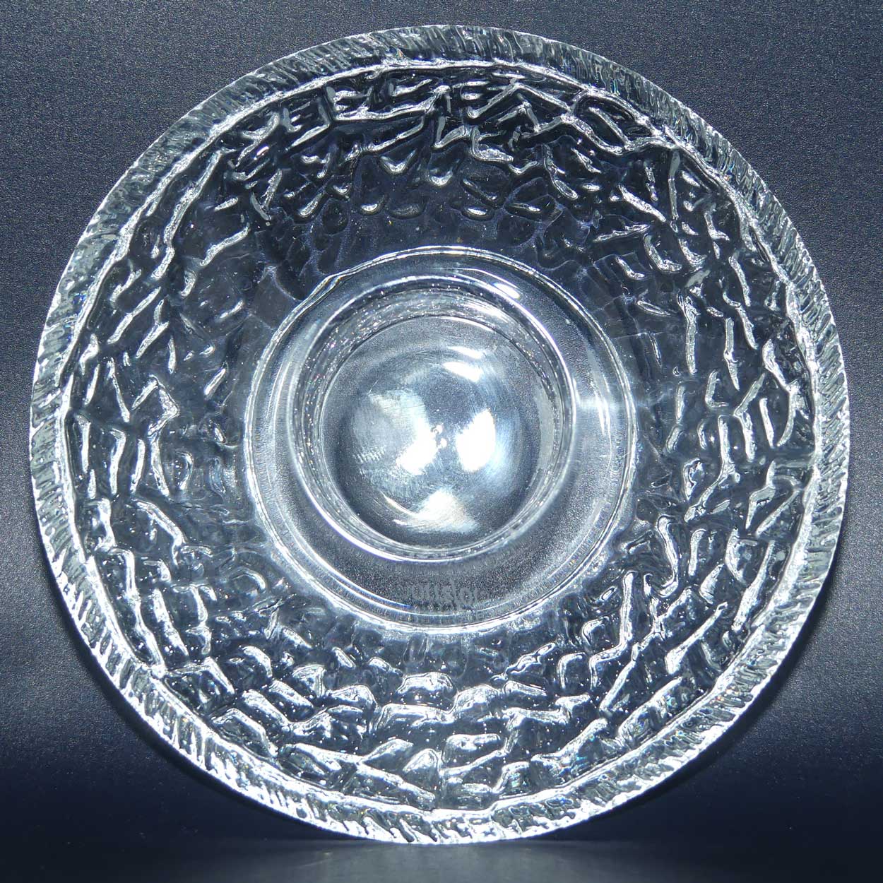 Orrefors Crystal discuss candleholder by Lars Hellsten