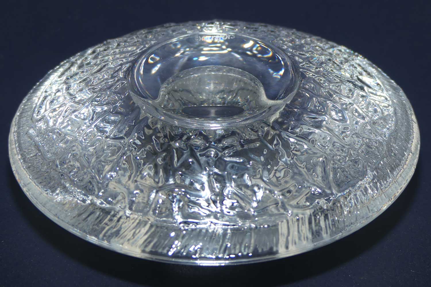 Orrefors Crystal discuss candleholder by Lars Hellsten