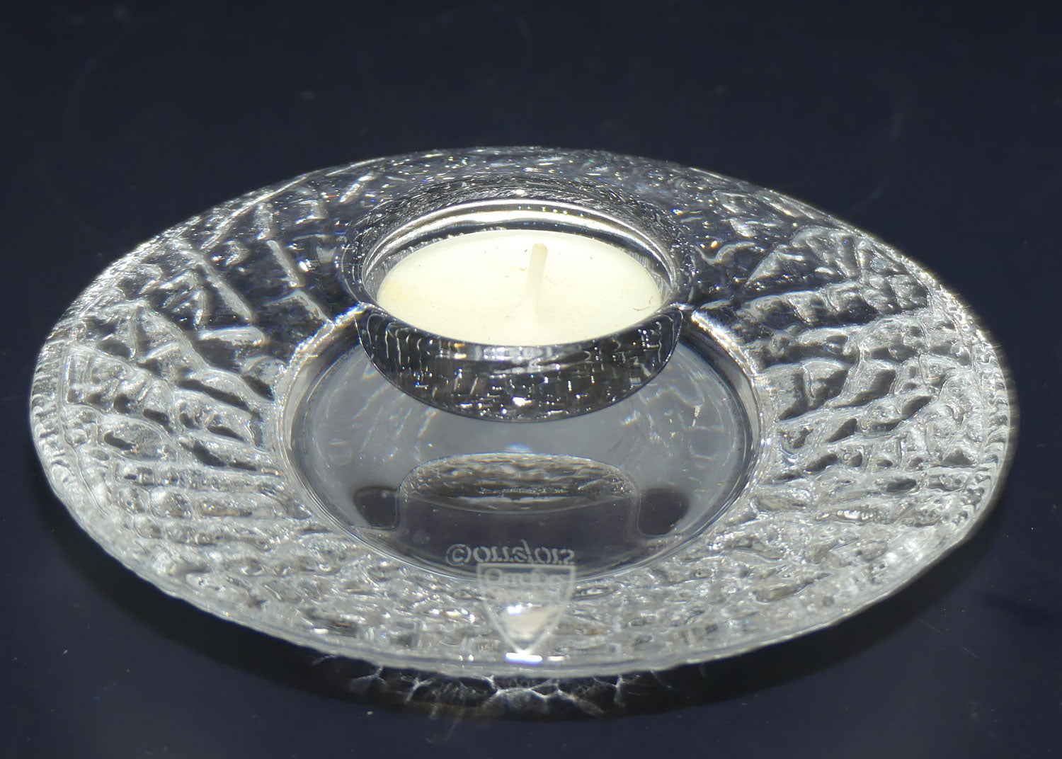 Orrefors Crystal discus candleholder by Lars Hellsten | #2