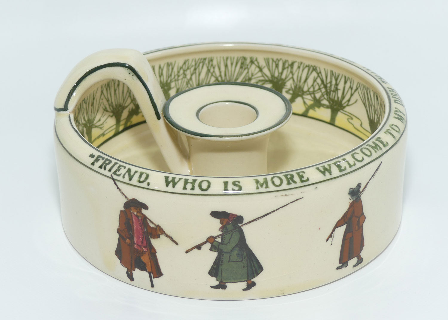 Royal Doulton Isaac Walton Gallant Fishers Dutch candlestick