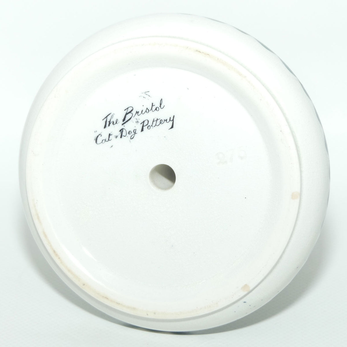 The Bristol Cat and Dog Pottery chamberstick | decorated by Louis Wain