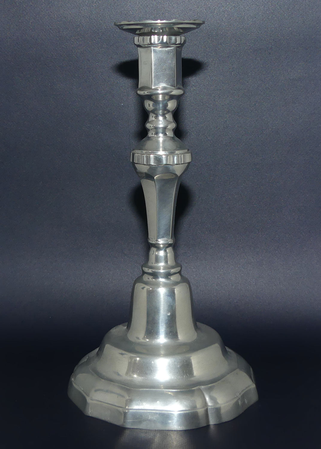 Les Etains Manior Paris France Pewter pair of table candlesticks