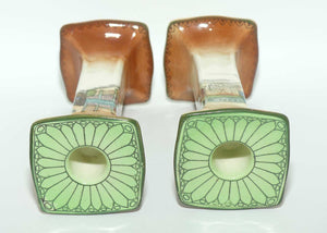 Royal Doulton Dickensware candlesticks | Sam Weller and Bill Sykes | Pelican shape | D2973