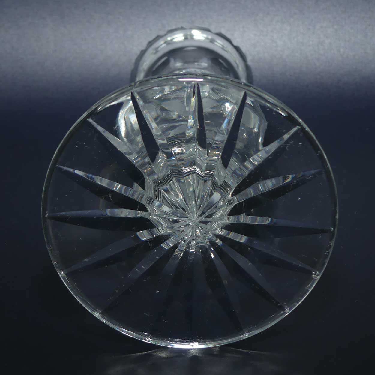 Pair of Floral pattern Crystal candlesticks