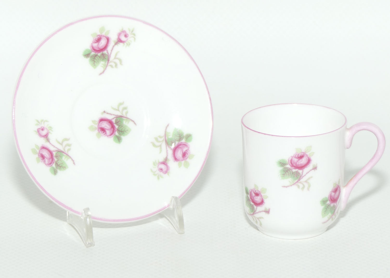Shelley Canterbury shape miniature Bridal Rose duo