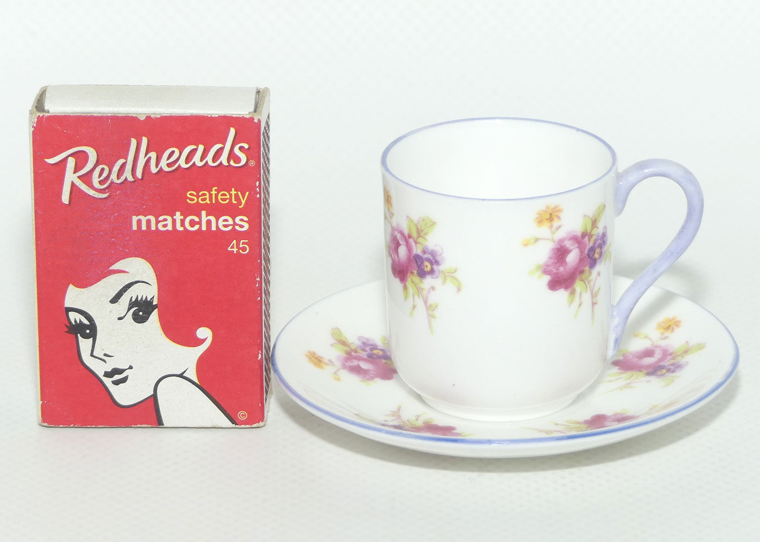 Shelley Canterbury shape miniature Hulmes Rose duo