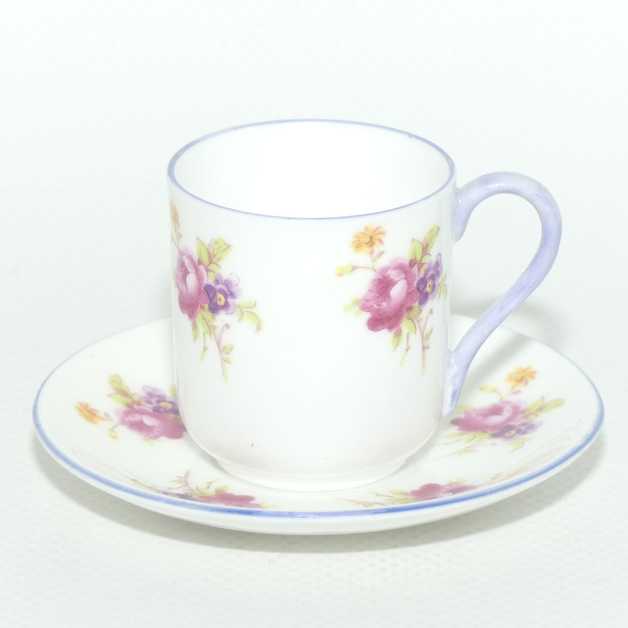 Shelley Canterbury shape miniature Hulmes Rose duo