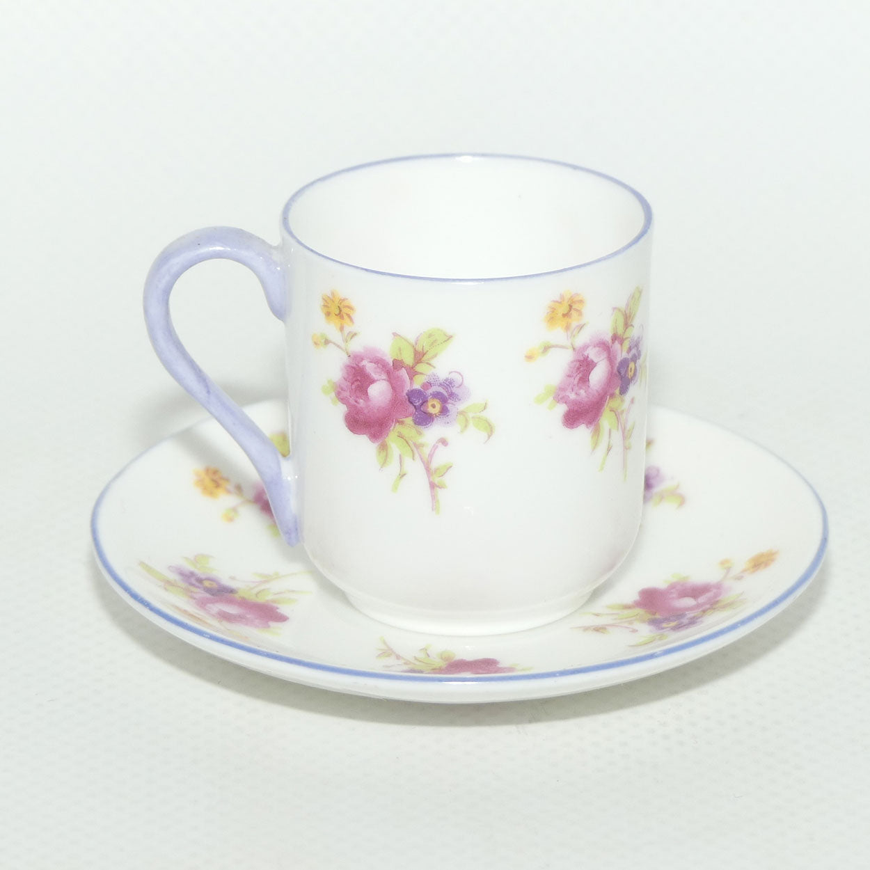 Shelley Canterbury shape miniature Hulmes Rose duo