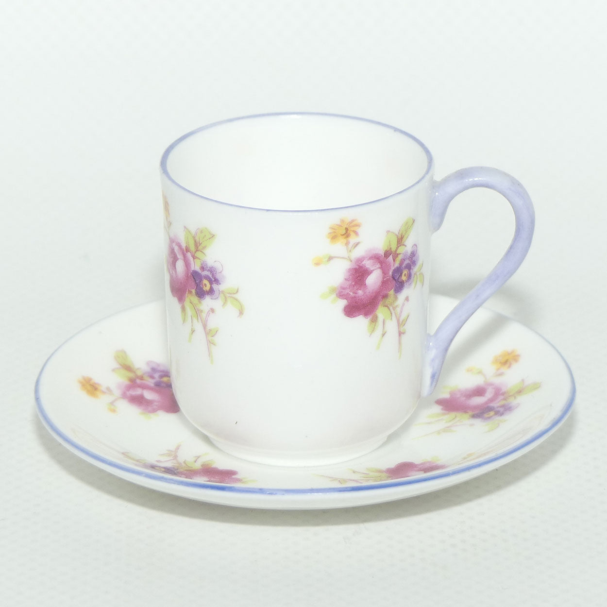 Shelley Canterbury shape miniature Hulmes Rose duo