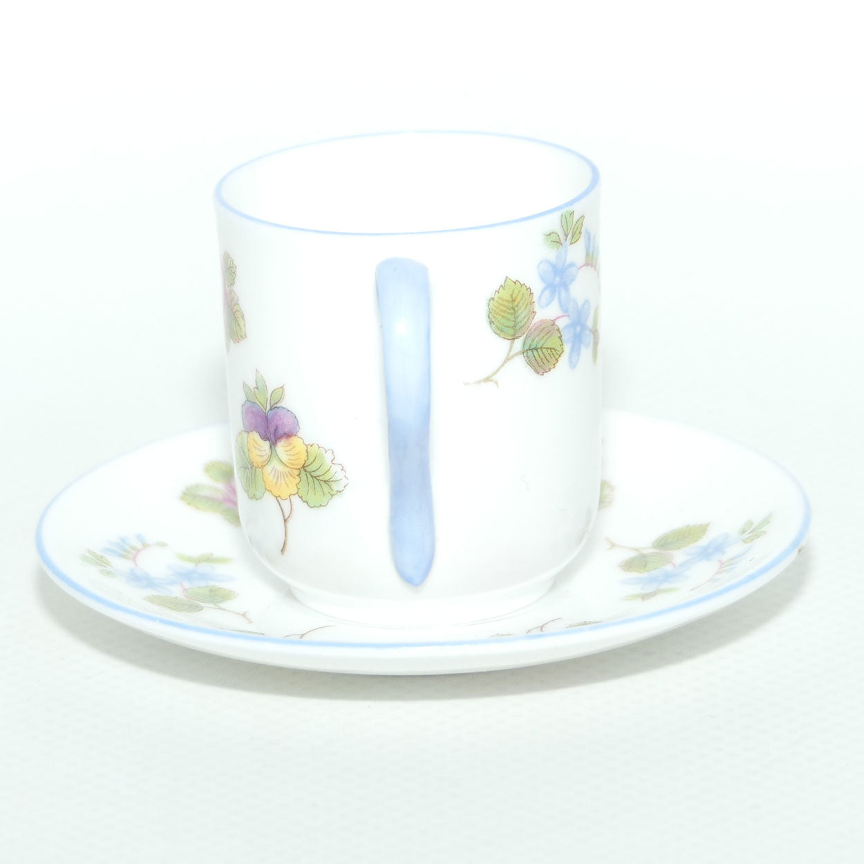 Shelley Canterbury shape miniature Pansy, Rose, Forget Me Not duo | #2