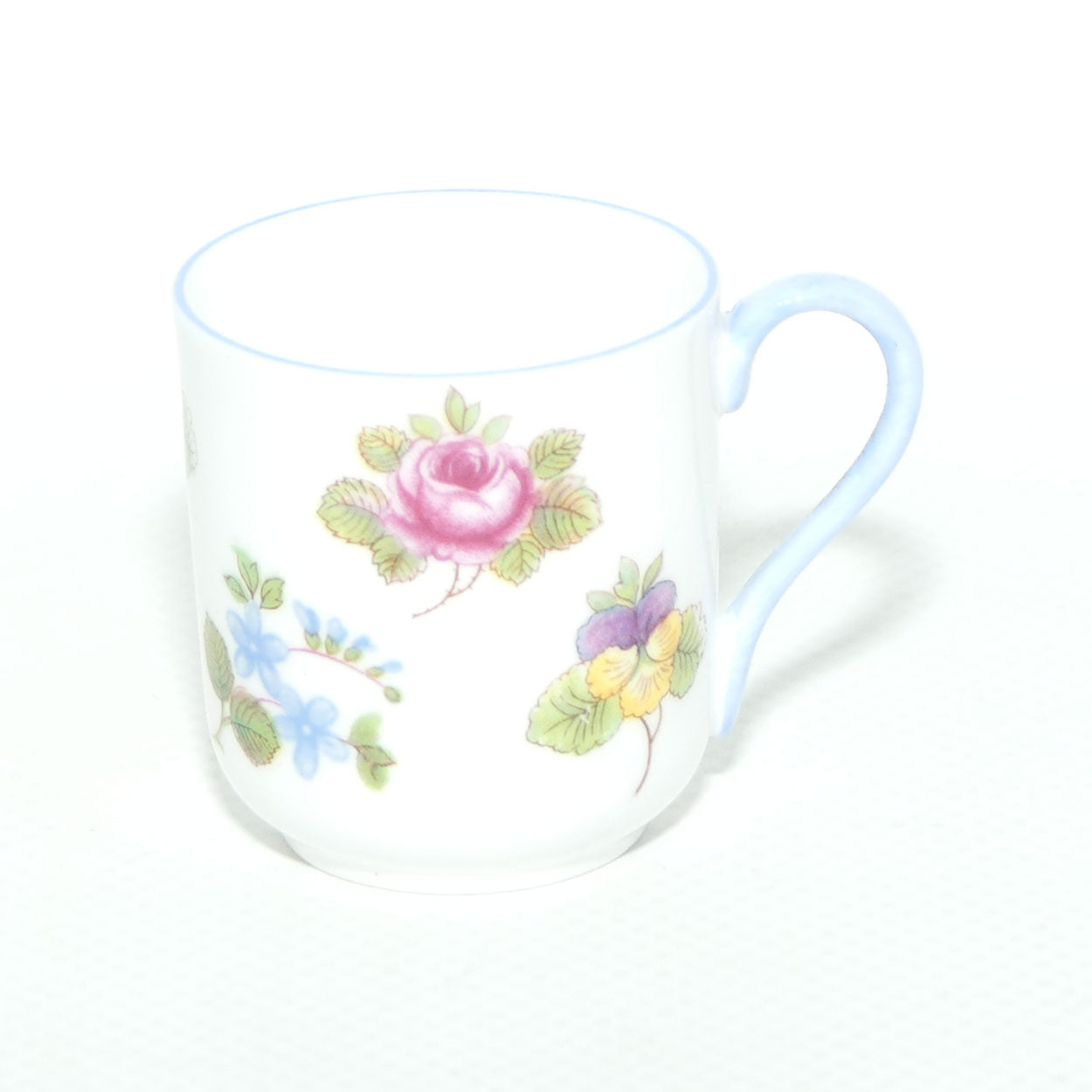 Shelley Canterbury shape miniature Pansy, Rose, Forget Me Not duo | #2