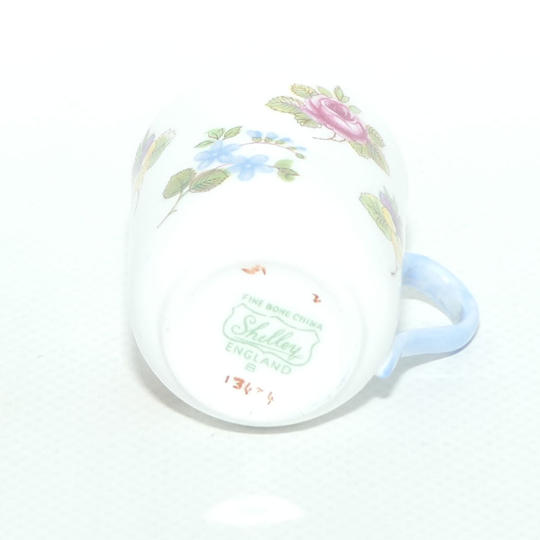 Shelley Canterbury shape miniature Pansy, Rose, Forget Me Not duo | #2