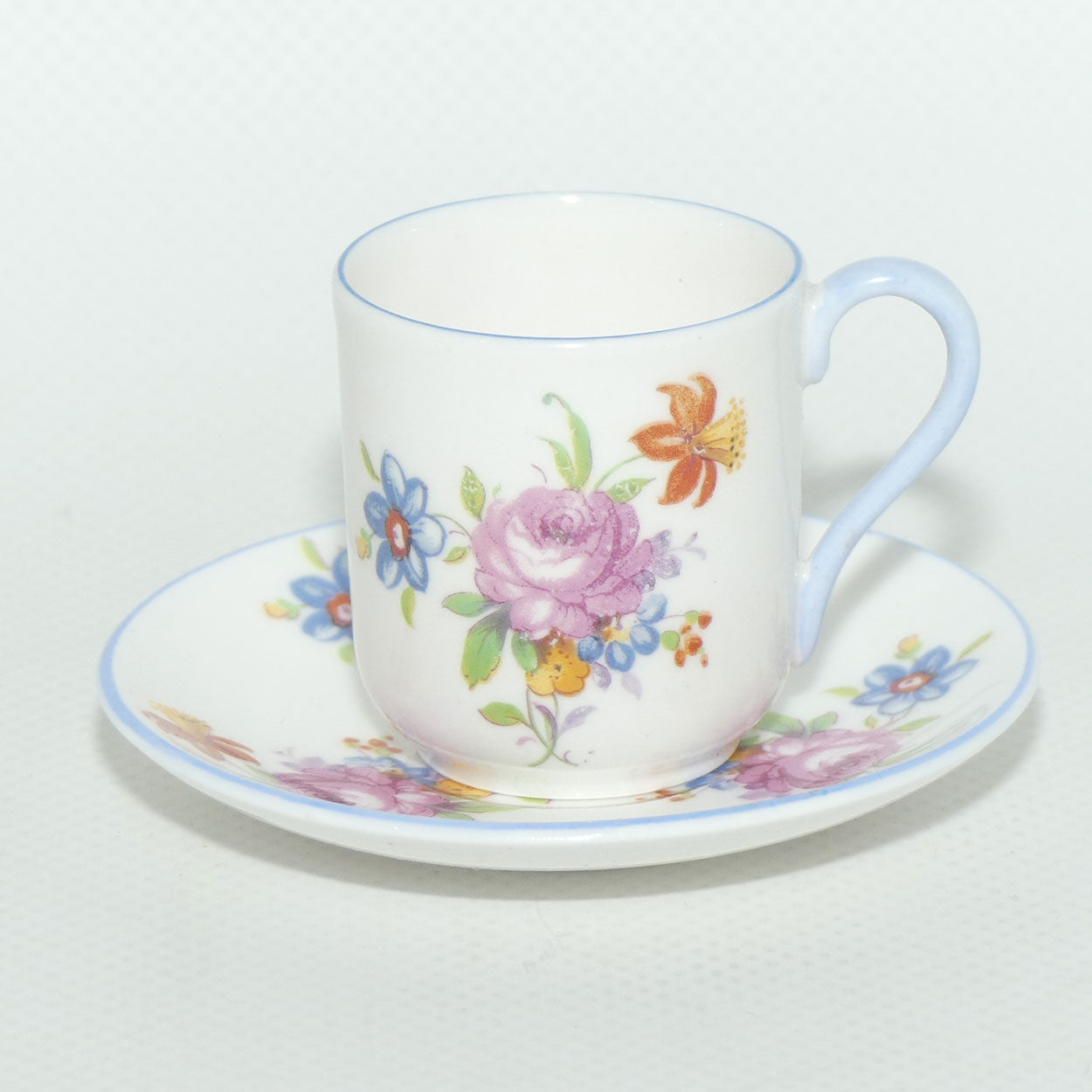 Shelley Canterbury shape miniature Universal Rose duo