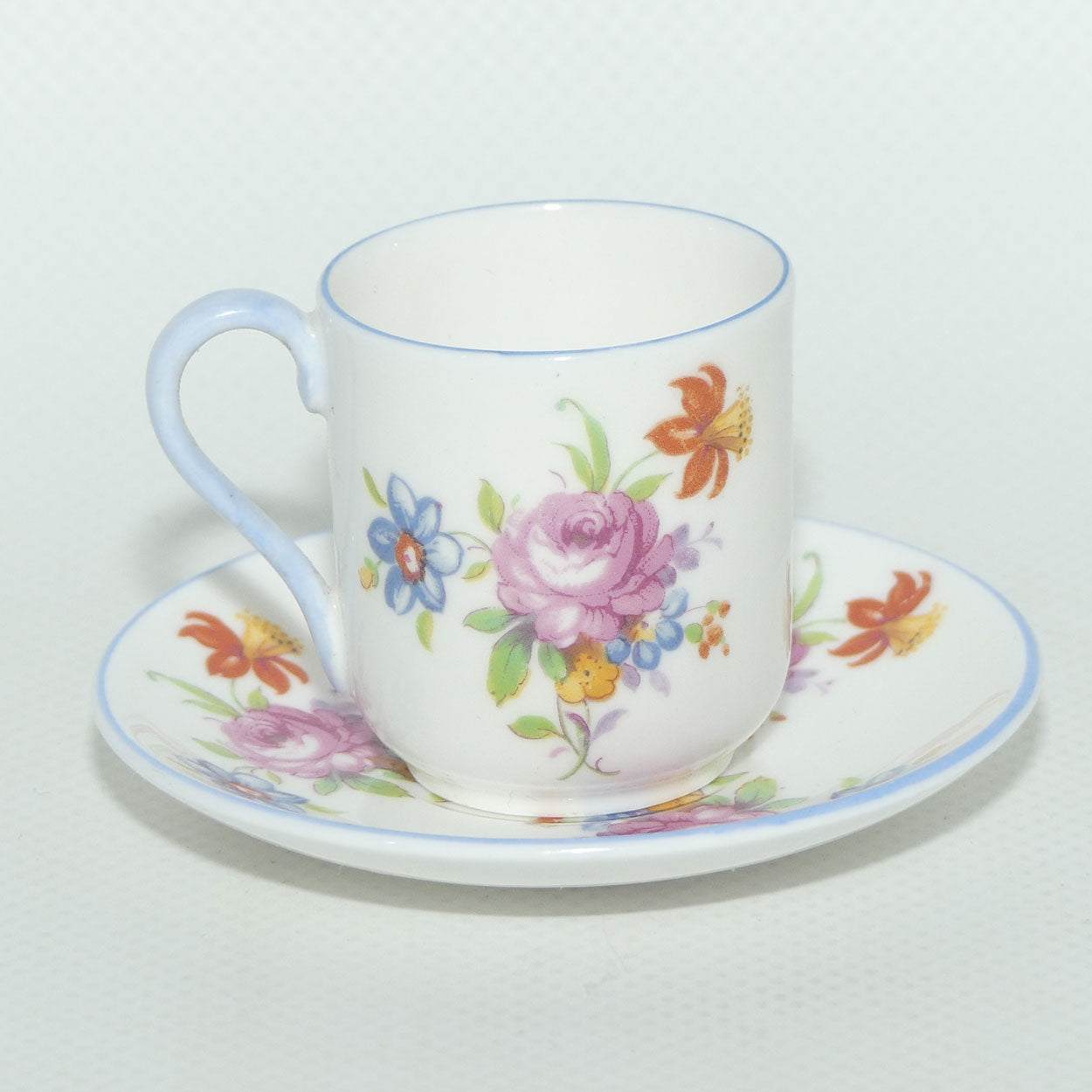 Shelley Canterbury shape miniature Universal Rose duo