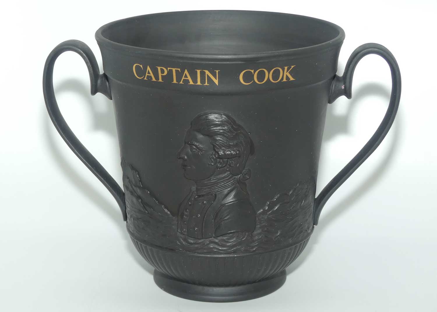Royal Doulton Captain Cook Bicentenary 1770-1970 basalt Loving Cup | #32
