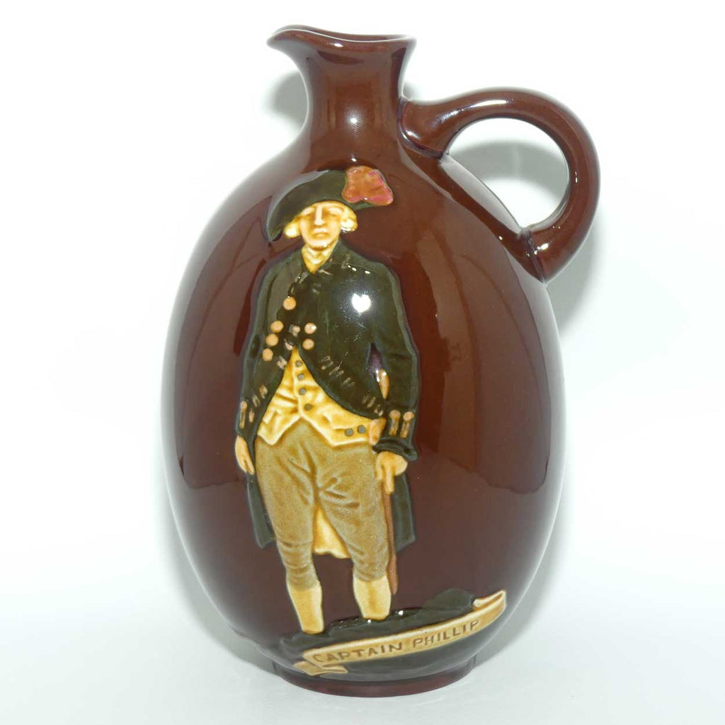 Royal Doulton Kingsware Captain Phillip 1788 - 1938 flask | #3 | no stopper | Dewars