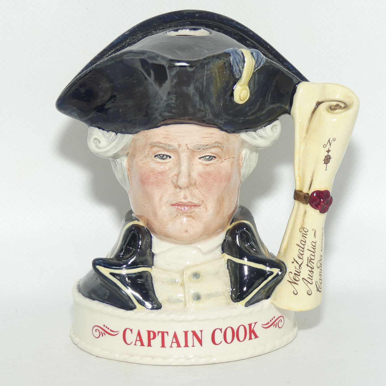 D- Royal Doulton small character jug Captain Cook | Jim Beam LIQUOR CONTAINER