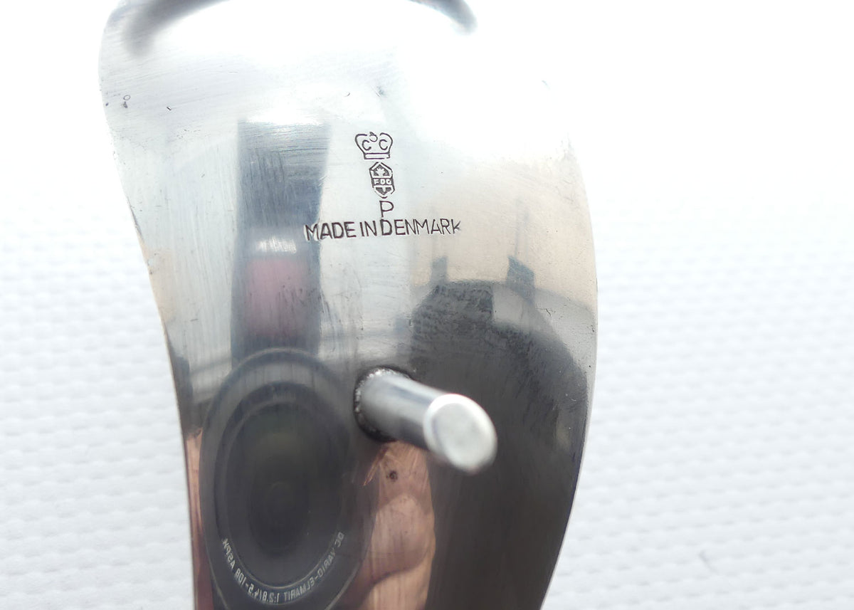 Danish Silver Plate CF Christiansen Kronen Propeller taper holders | 1960s MCM Danish Design